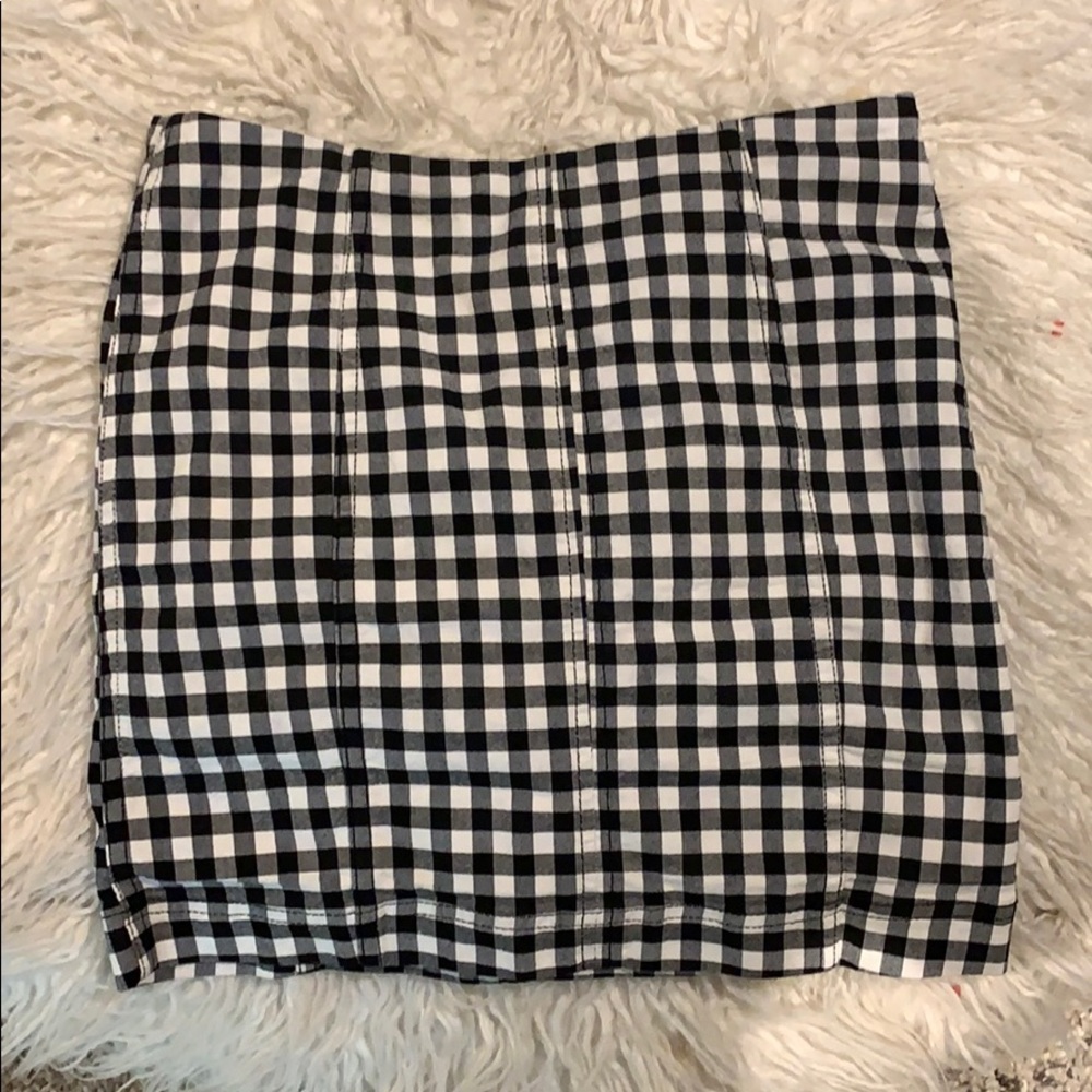 Free People Gingham Mini Skirt